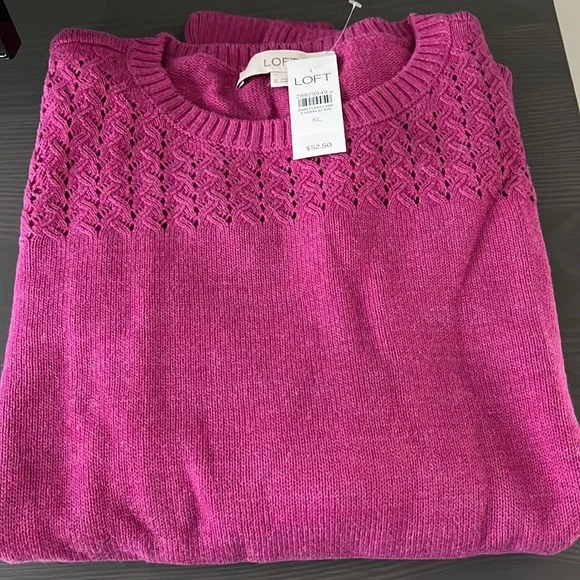 🌺LOFT | Stitched Yoke Sweater - Picture 2 of 4